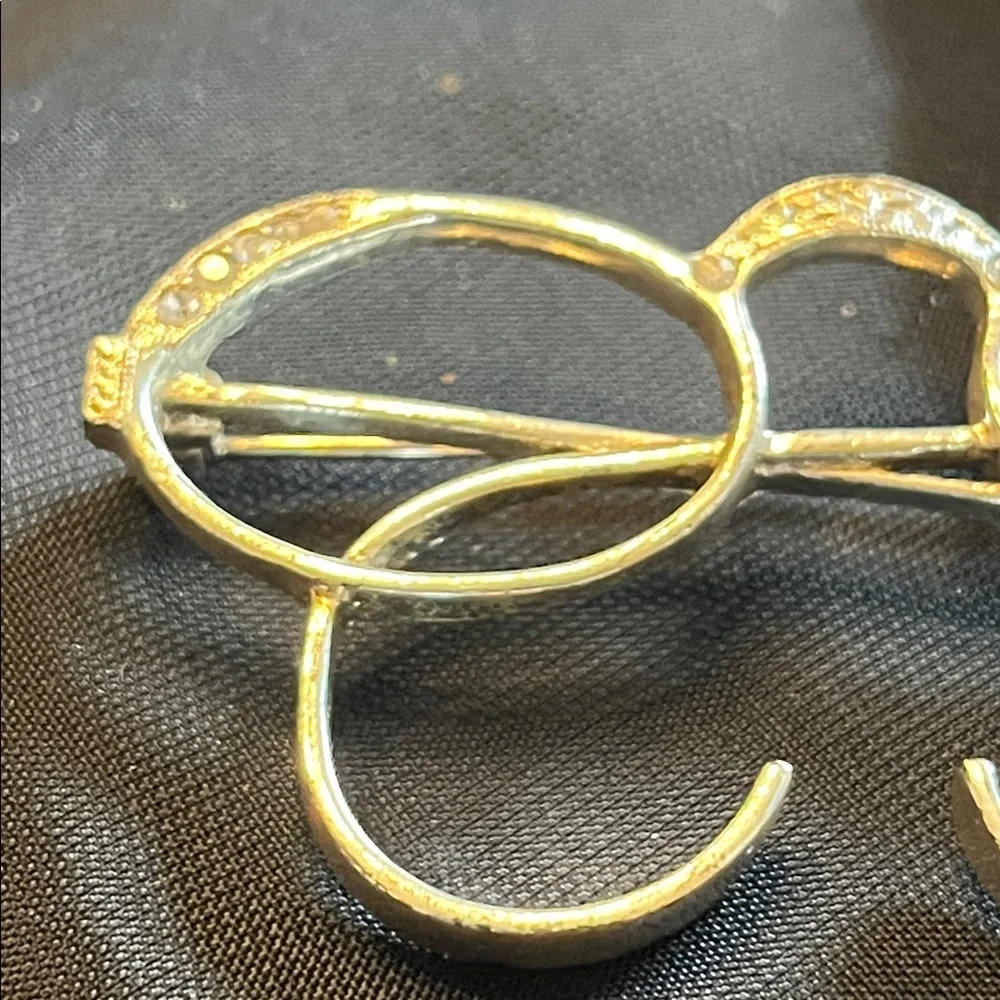 Vintage Silver Eyeglass Brooch - Picture 2 of 4